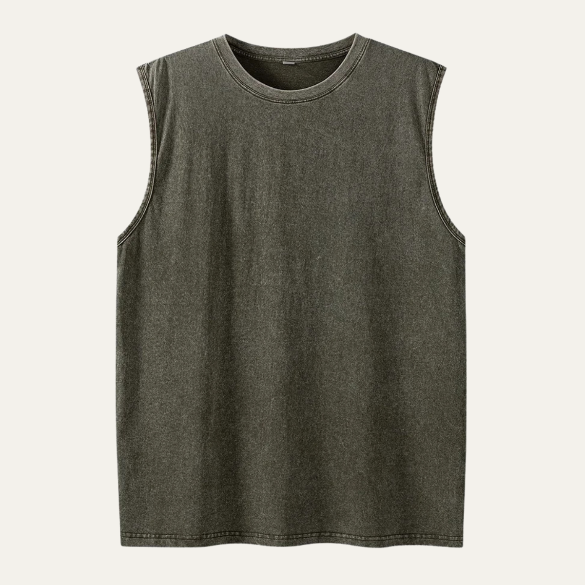Axel | Men's Vintage Washed Sleeveless Tank Top Charcoal