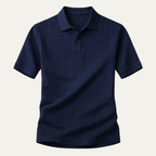 Dama Washington Sage men's fitted ribbed polo shirt navy - view 4