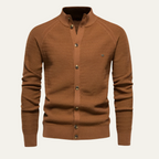 Dama Washington Voss men's cashmere cardigan navy button front - view 8