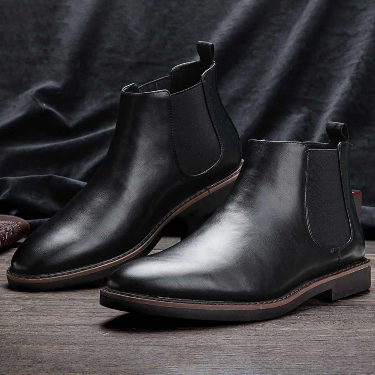 Axel | Men's Leather Chelsea Boots Black