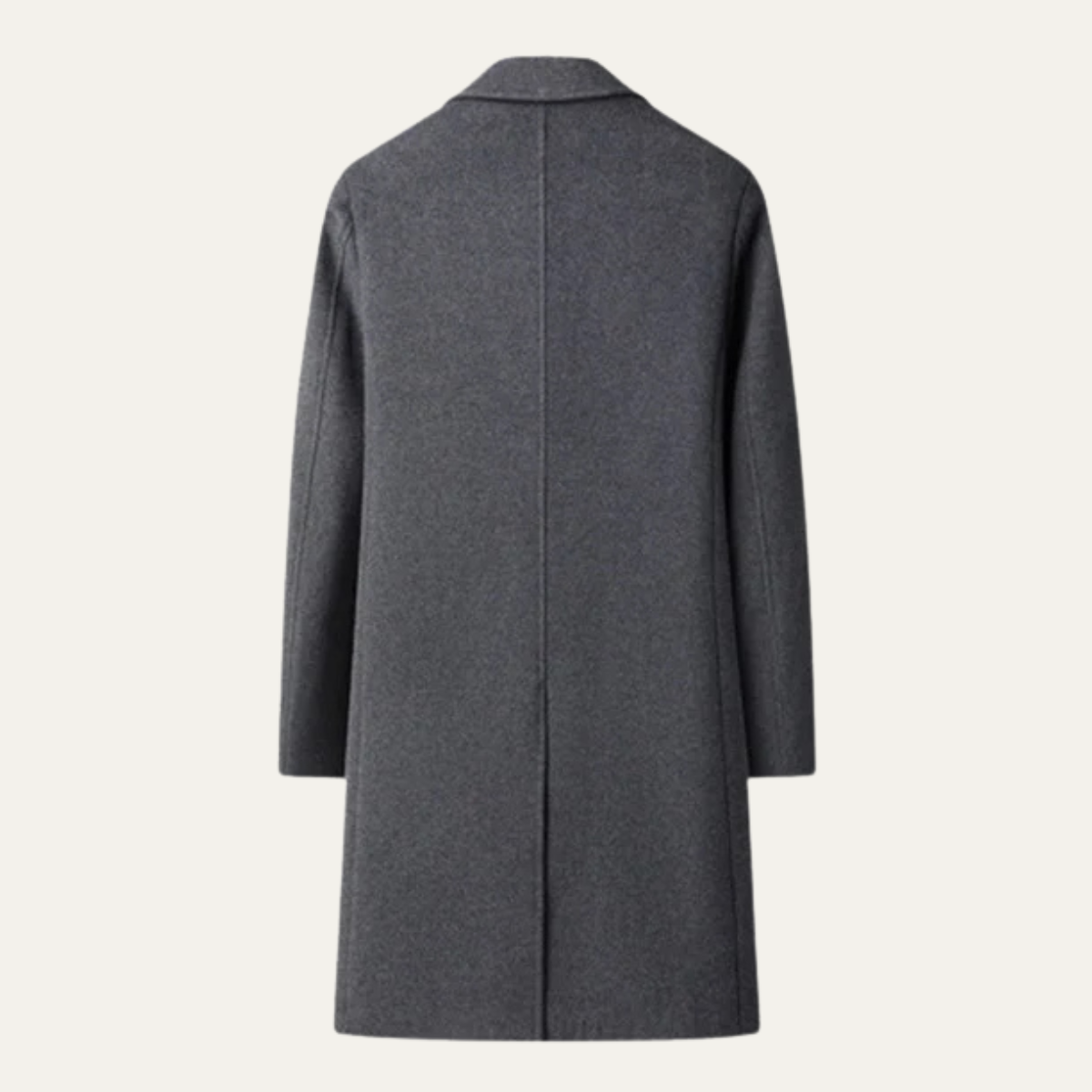 Bram | Men's Double Breasted Wool Coat Gray Long