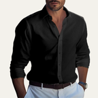 Dama Washington Reid men's button up shirt navy long sleeve - view 2