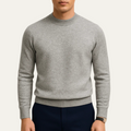 Dama Washington Bram men's crew neck sweater gray - front view