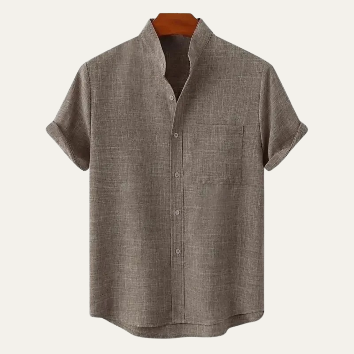Axel | Men's Camp Collar Shirt Black Short Sleeve