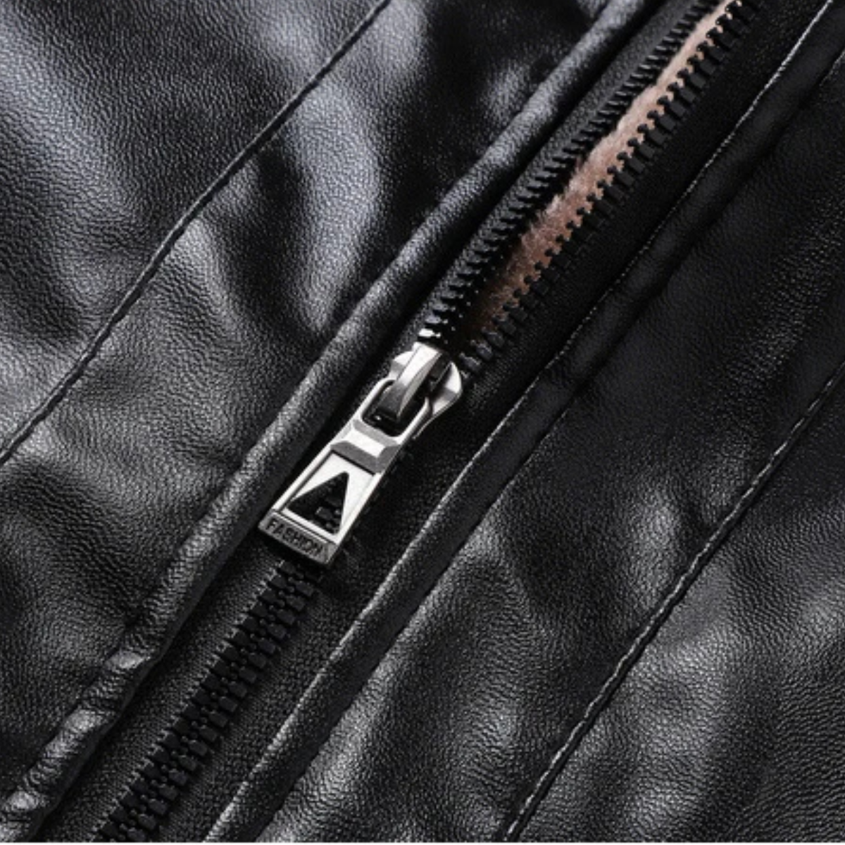 Voss | Men's Leather Jacket Black Fleece Lined
