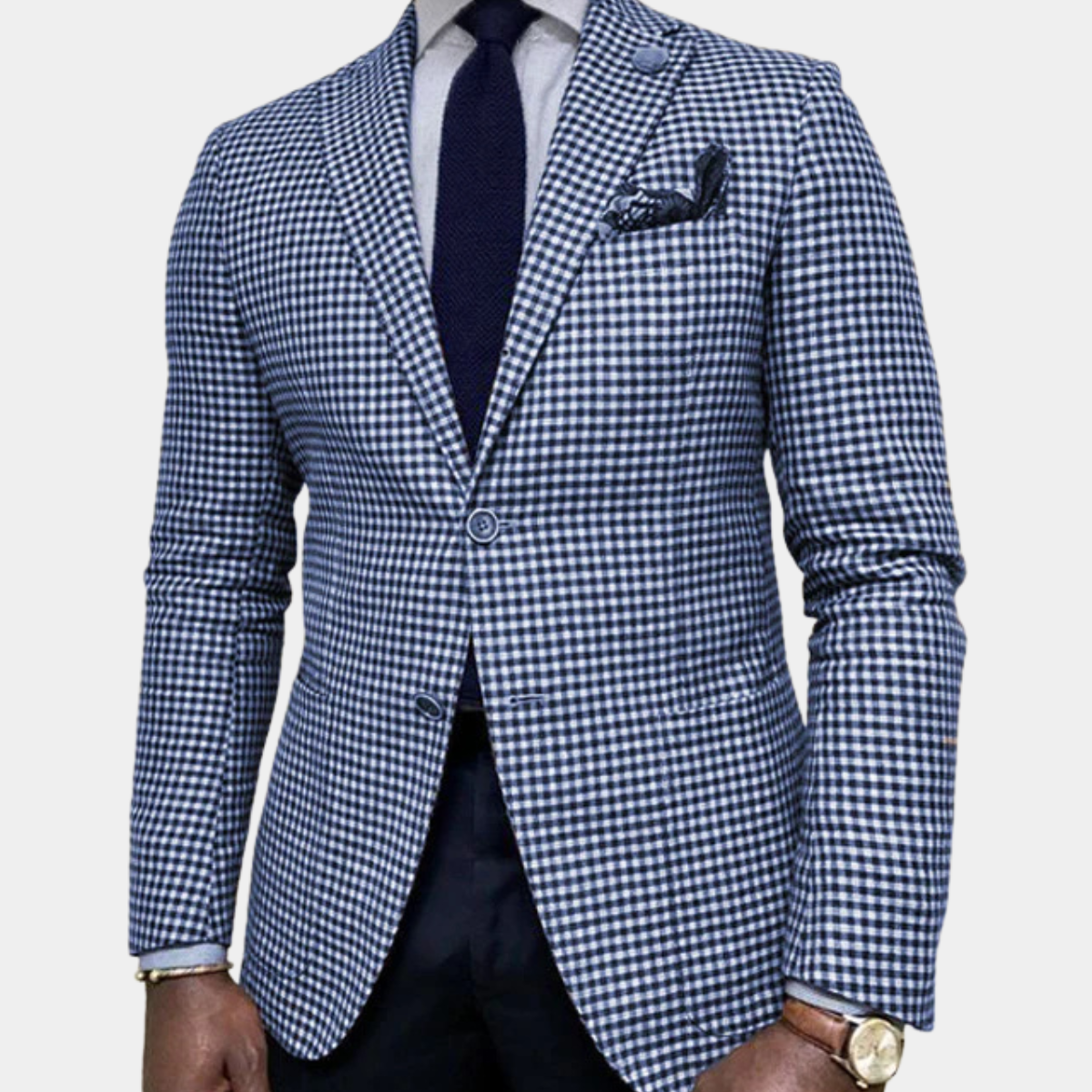 Hugo | Men's Check Blazer Navy White