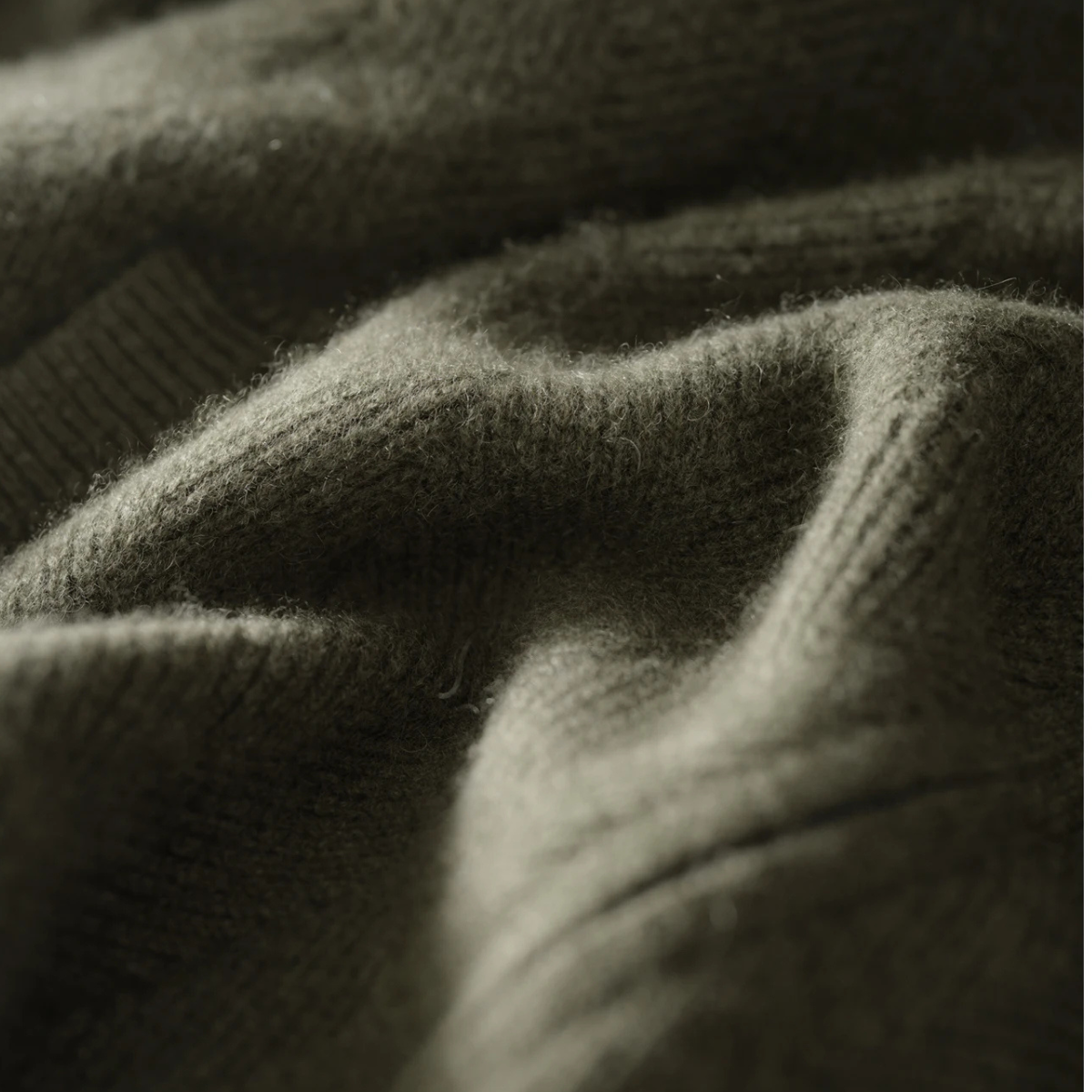 Axel | Men's Crew Neck Zip Up Cardigan Gray Herringbone Knit