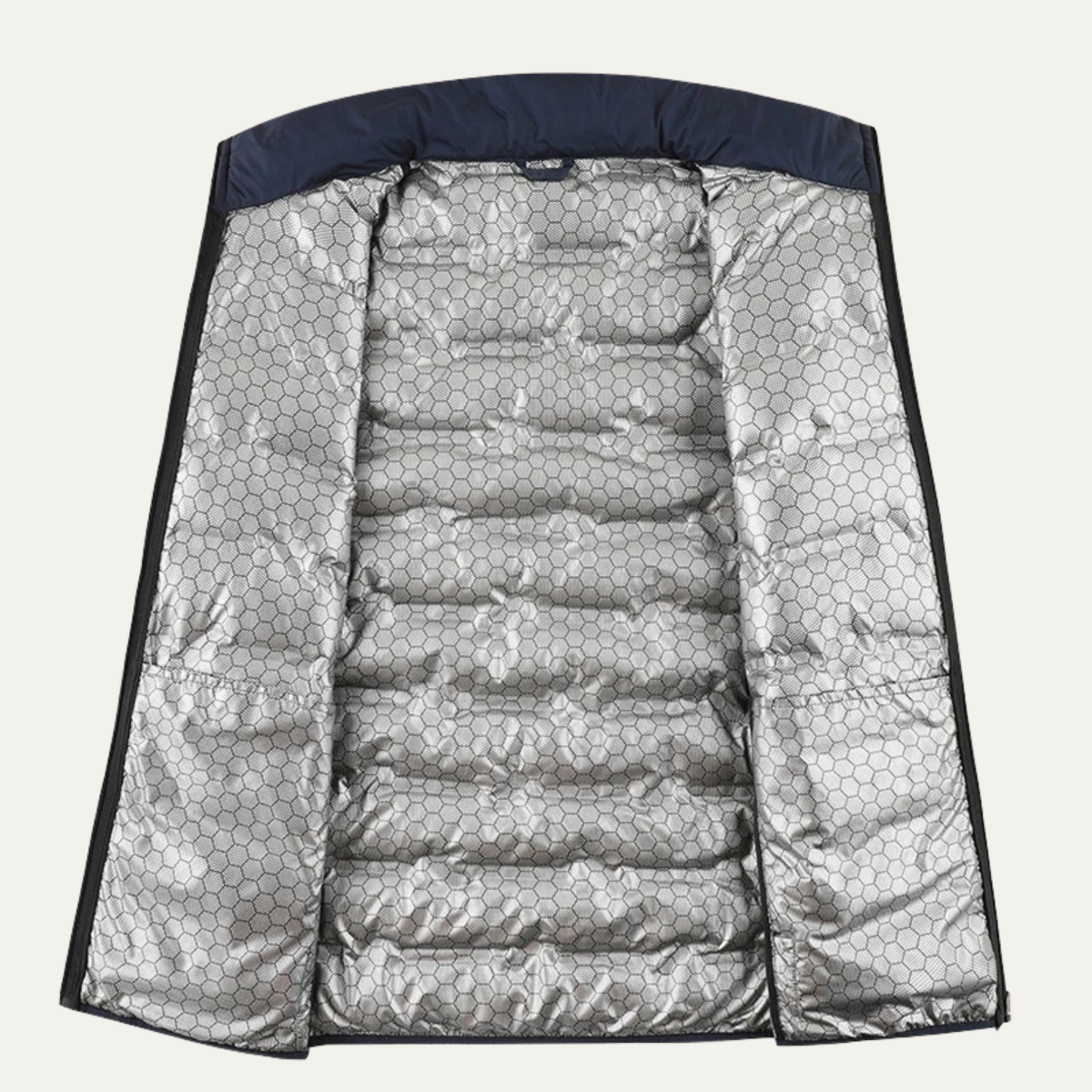 Beau | Men's Puffer Jacket Black Quilted Warm Winter