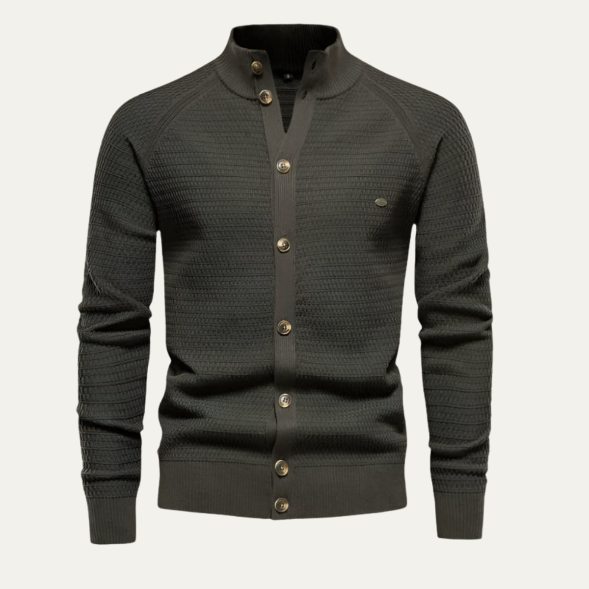 Voss | Men's Cashmere Cardigan Navy Button Front