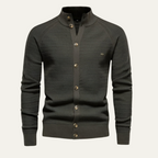 Dama Washington Voss men's cashmere cardigan navy button front - view 2