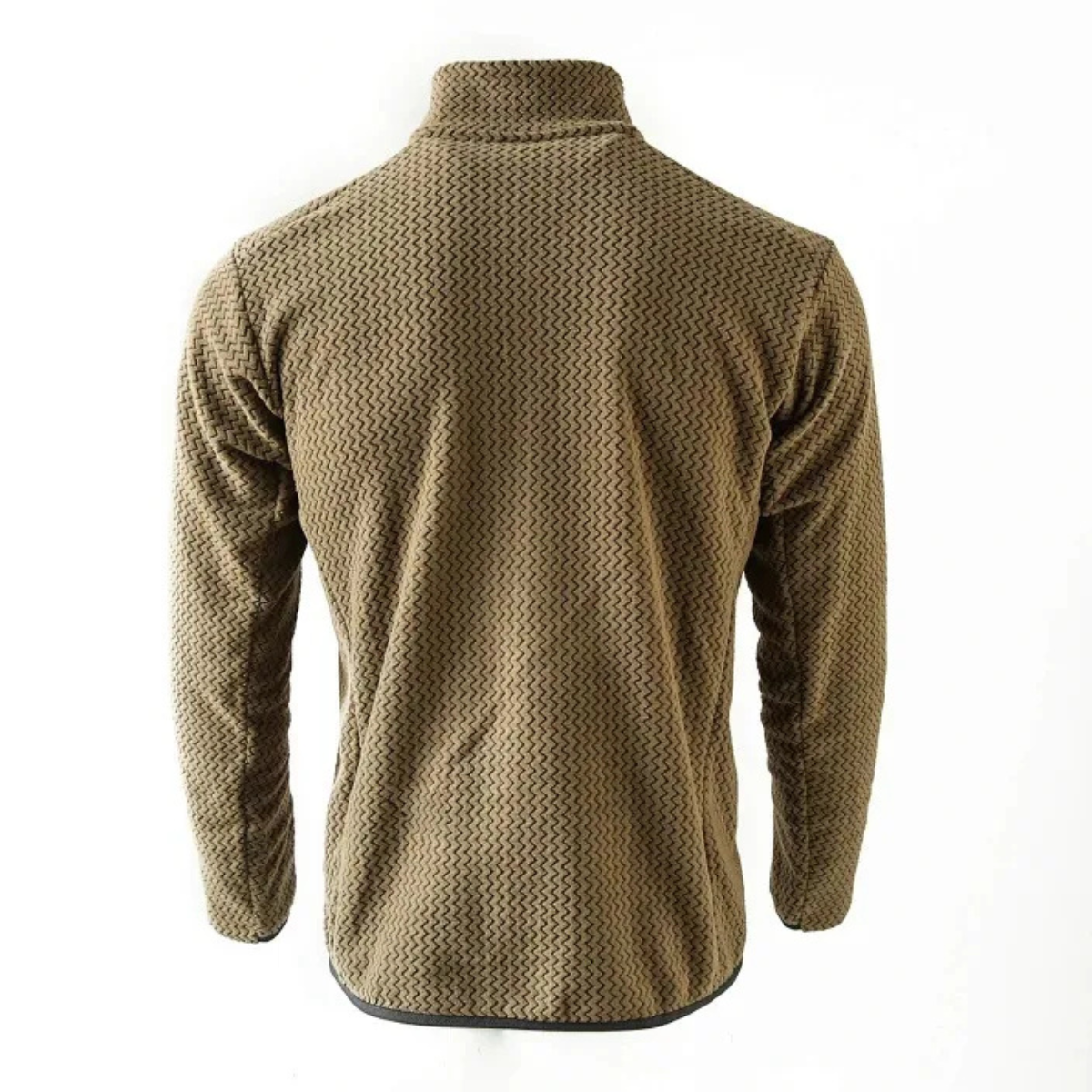 Noel | Men's Quarter Zip Sweater Tan Knit Chest Pocket