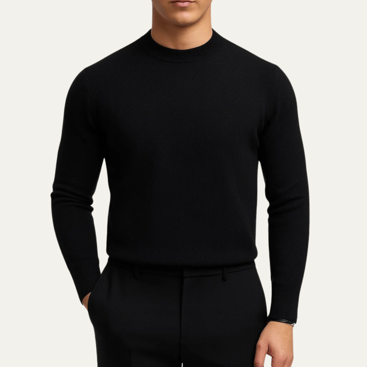 Bram | Men's Crew Neck Sweater Gray