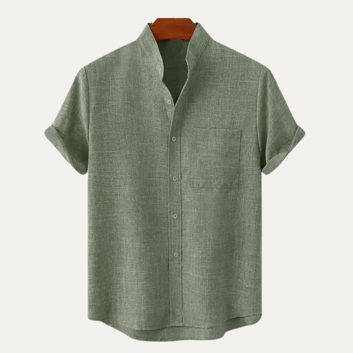 Axel | Men's Camp Collar Shirt Black Short Sleeve