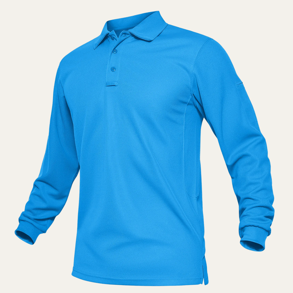 Dama Washington Maxim men's long sleeve polo shirt teal quick dry casual - view 4