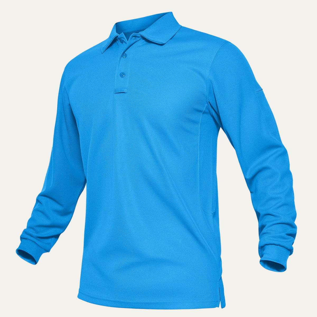 Maxim | Men's Long Sleeve Polo Shirt Teal Quick Dry Casual