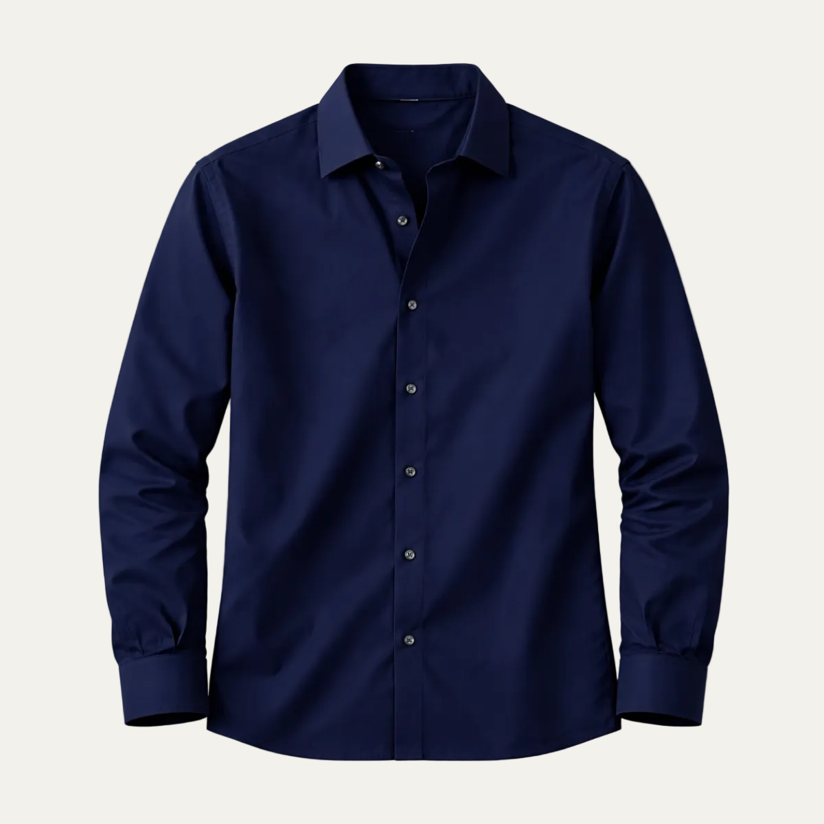 Reid | Men's Button Up Shirt Navy Long Sleeve
