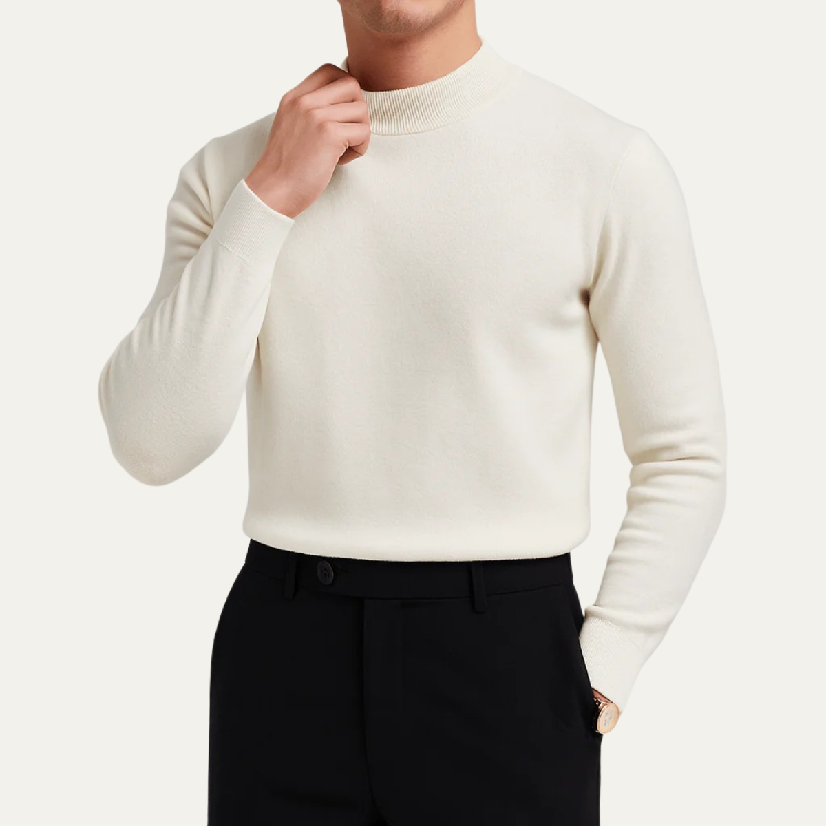 Bram | Men's Crew Neck Sweater Gray