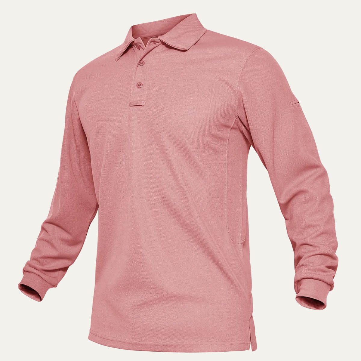 Axel | Men's Long Sleeve Polo Shirt Pink