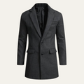Dama Washington Rowan men's smart casual wool blend overcoat gray - front view