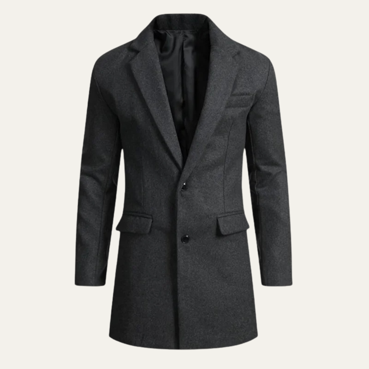Rowan | Men's Smart Casual Wool Blend Overcoat Gray