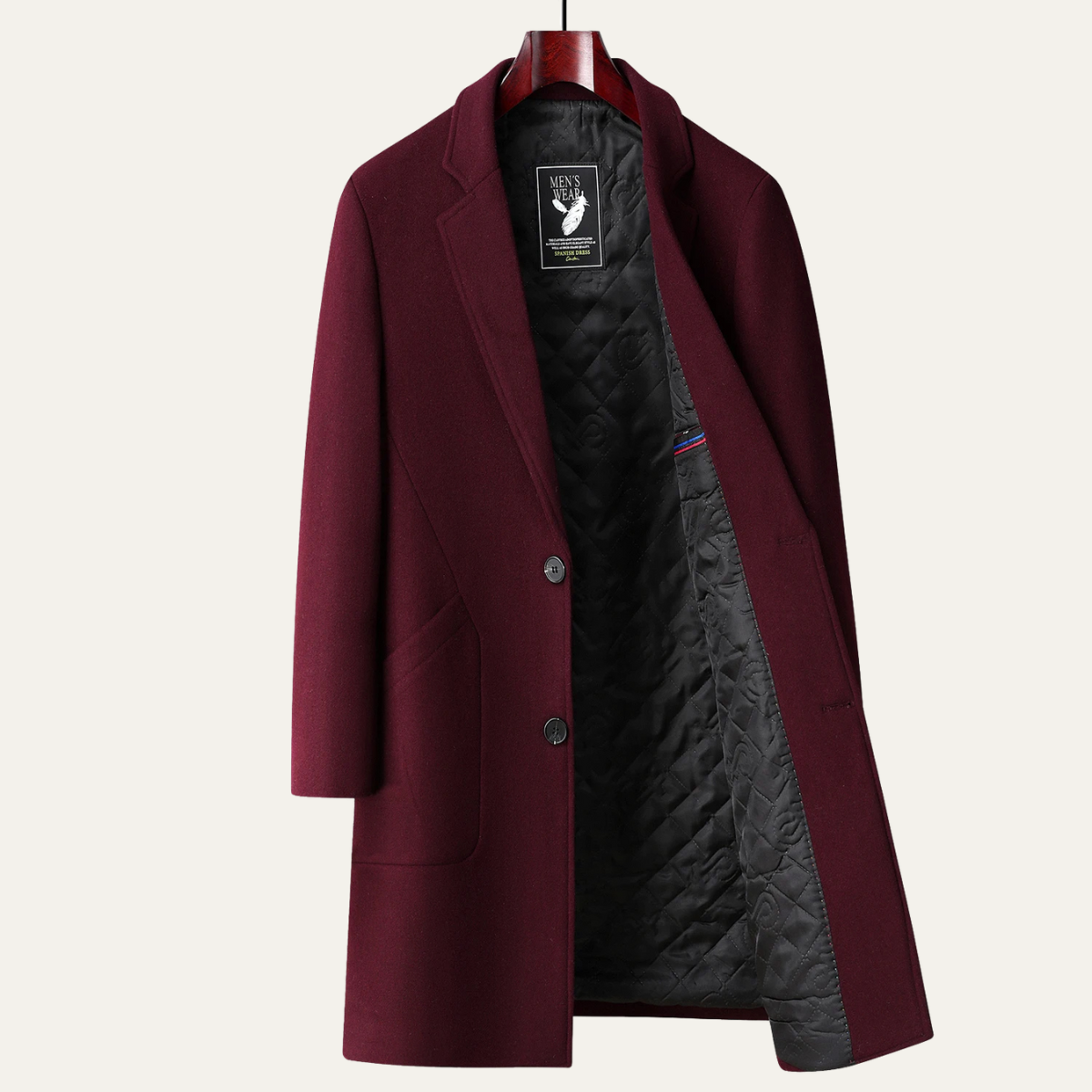 Axel | Men's Smart Casual Wool Overcoat Gray Long