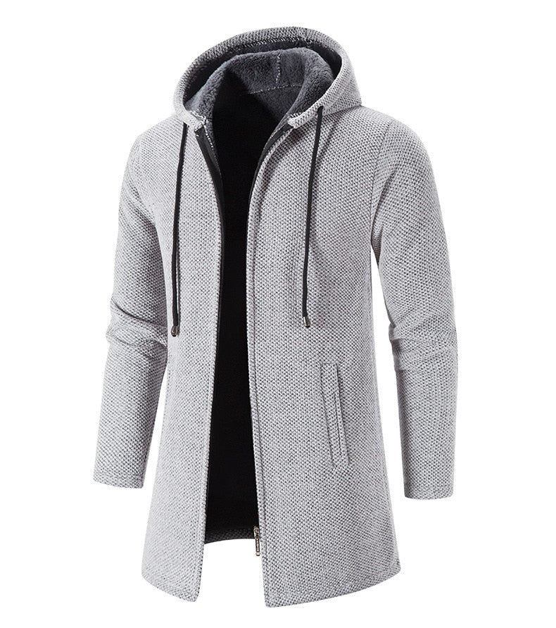 Callum | Men's Wool Hooded Coat Navy