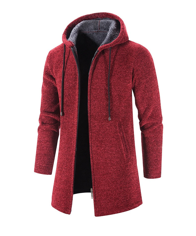 Callum | Men's Wool Hooded Coat Navy