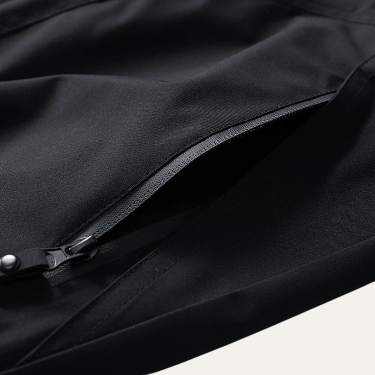 Ada | Men's Windproof Rain Jacket Black Hooded Outdoor