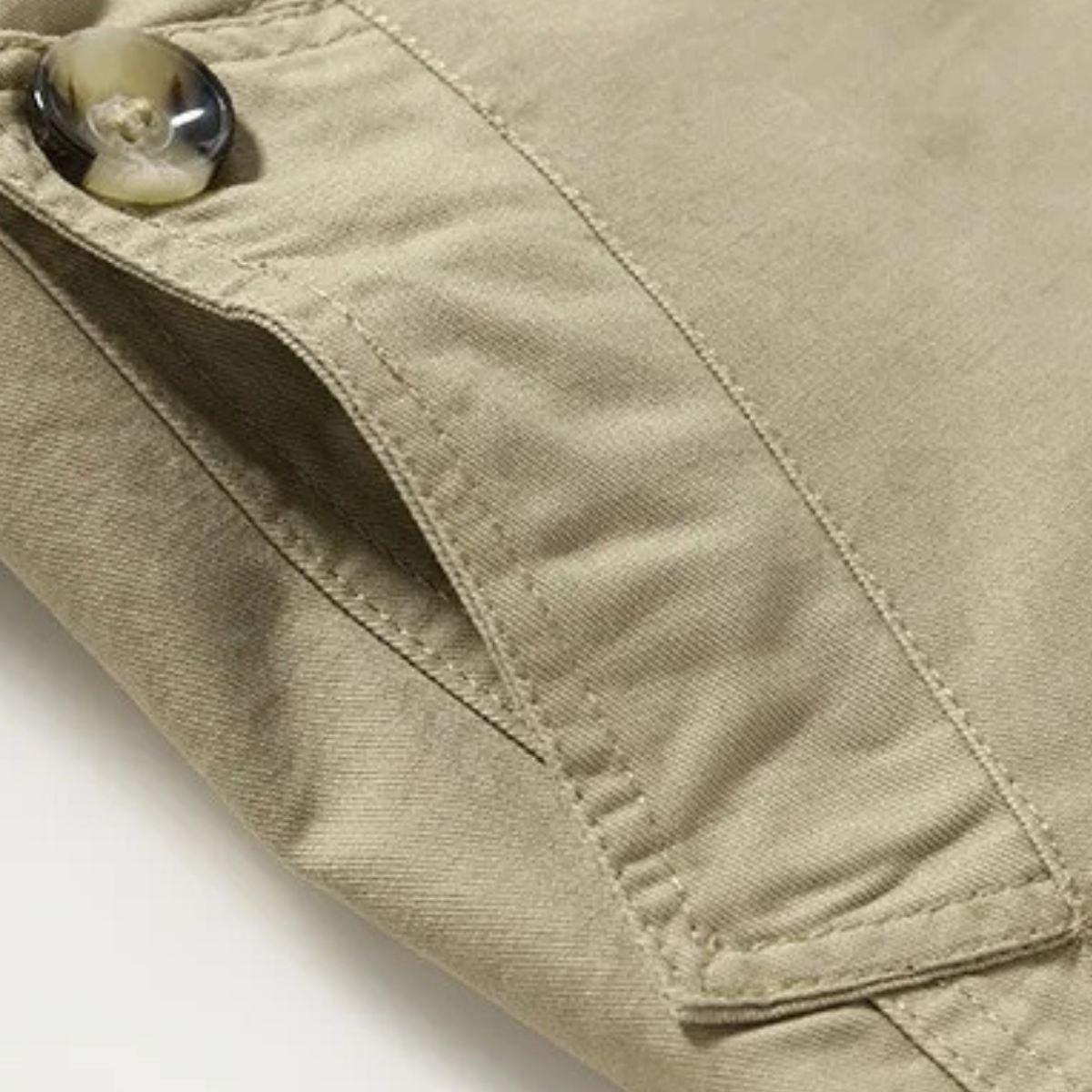 Axel | Men's Double Breasted Trench Coat Cream