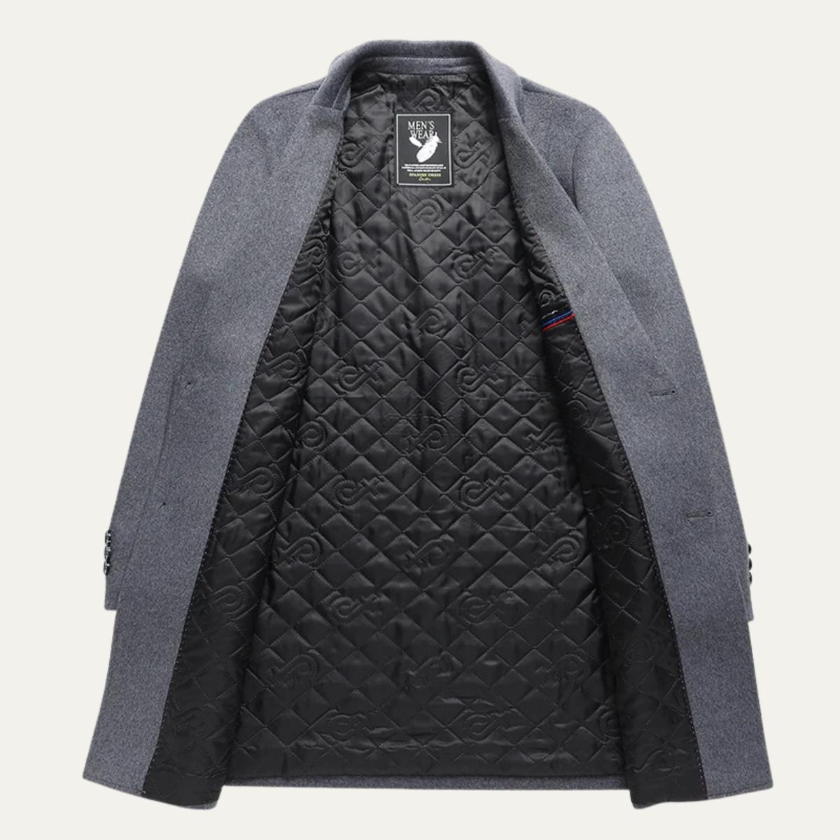 Axel | Men's Smart Casual Wool Overcoat Gray Long