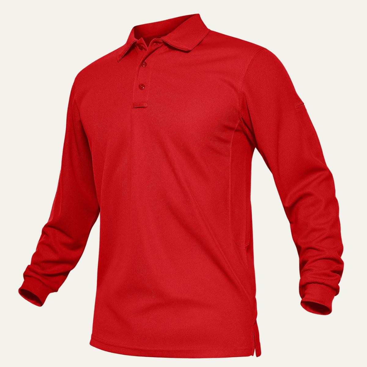 Beau | Men's Long Sleeve Polo Shirt Burgundy