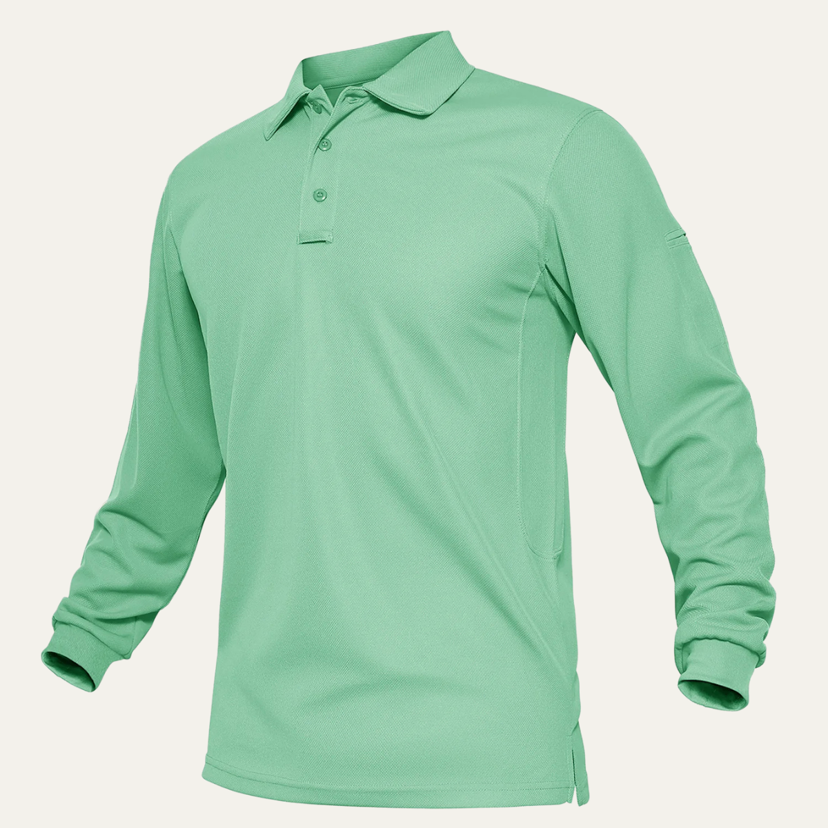 Beau | Men's Long Sleeve Polo Shirt Burgundy