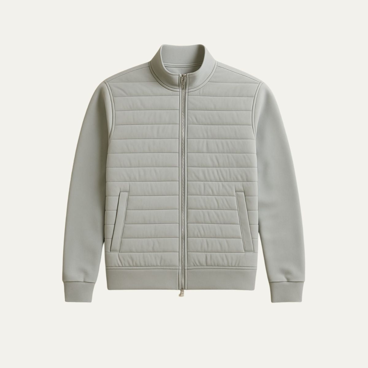 Jude | Men's Quilted Puffer Jacket Navy Zip Up