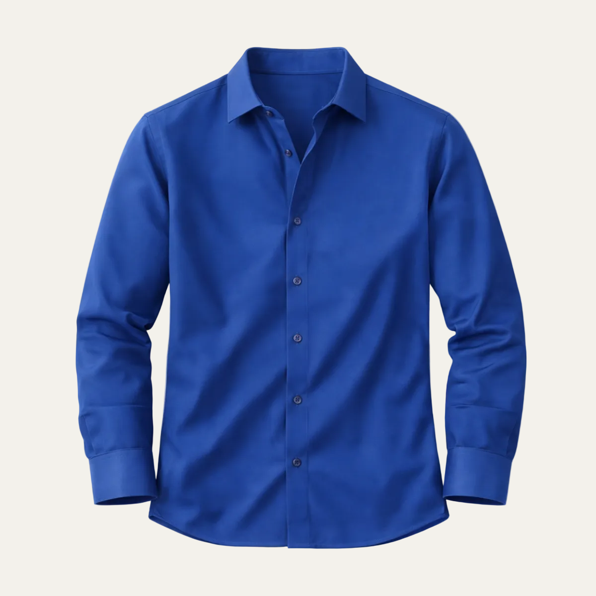 Kai | Men's Blue Button Down Shirt Long Sleeve Fitted
