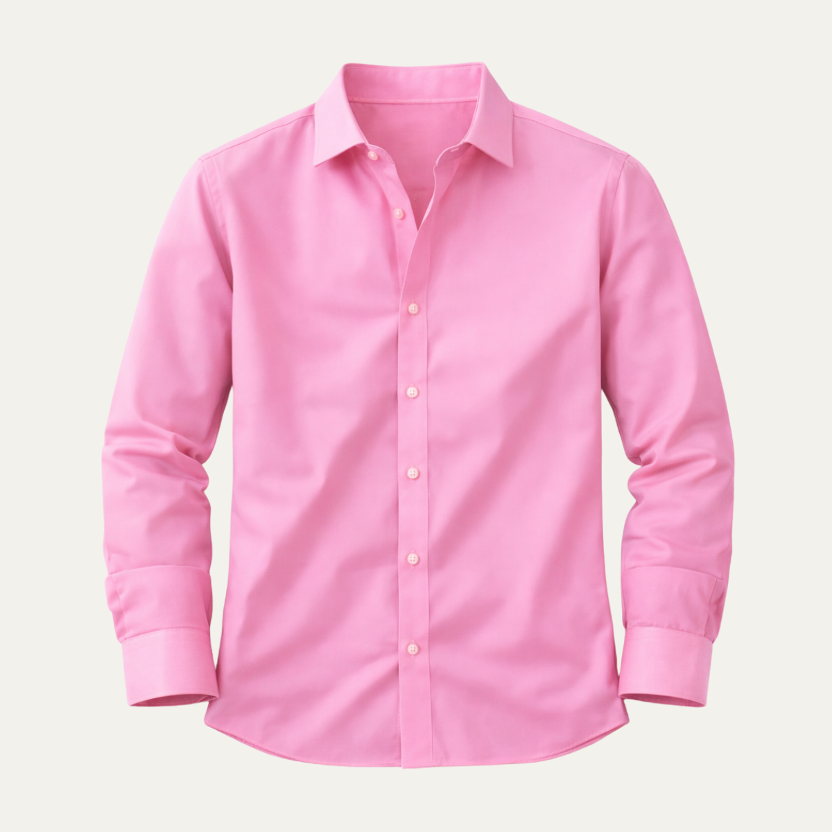 Beau | Men's Button Up Shirt Pink Long Sleeve