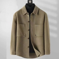 Dama Washington Callum men's wool casual blazer beige button front - front view