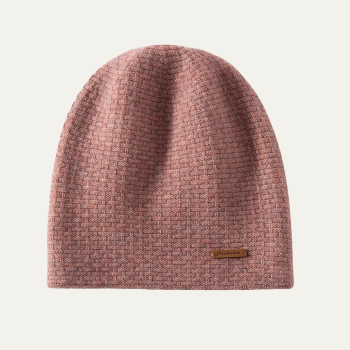 Luisa | Men's Ribbed Knit Beanie Cream Cashmere Warm