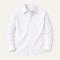 Dama Washington Sage men's dress shirt white long sleeve button up - front view