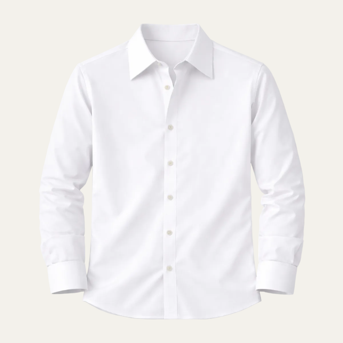 Sage | Men's Dress Shirt White Long Sleeve Button Up