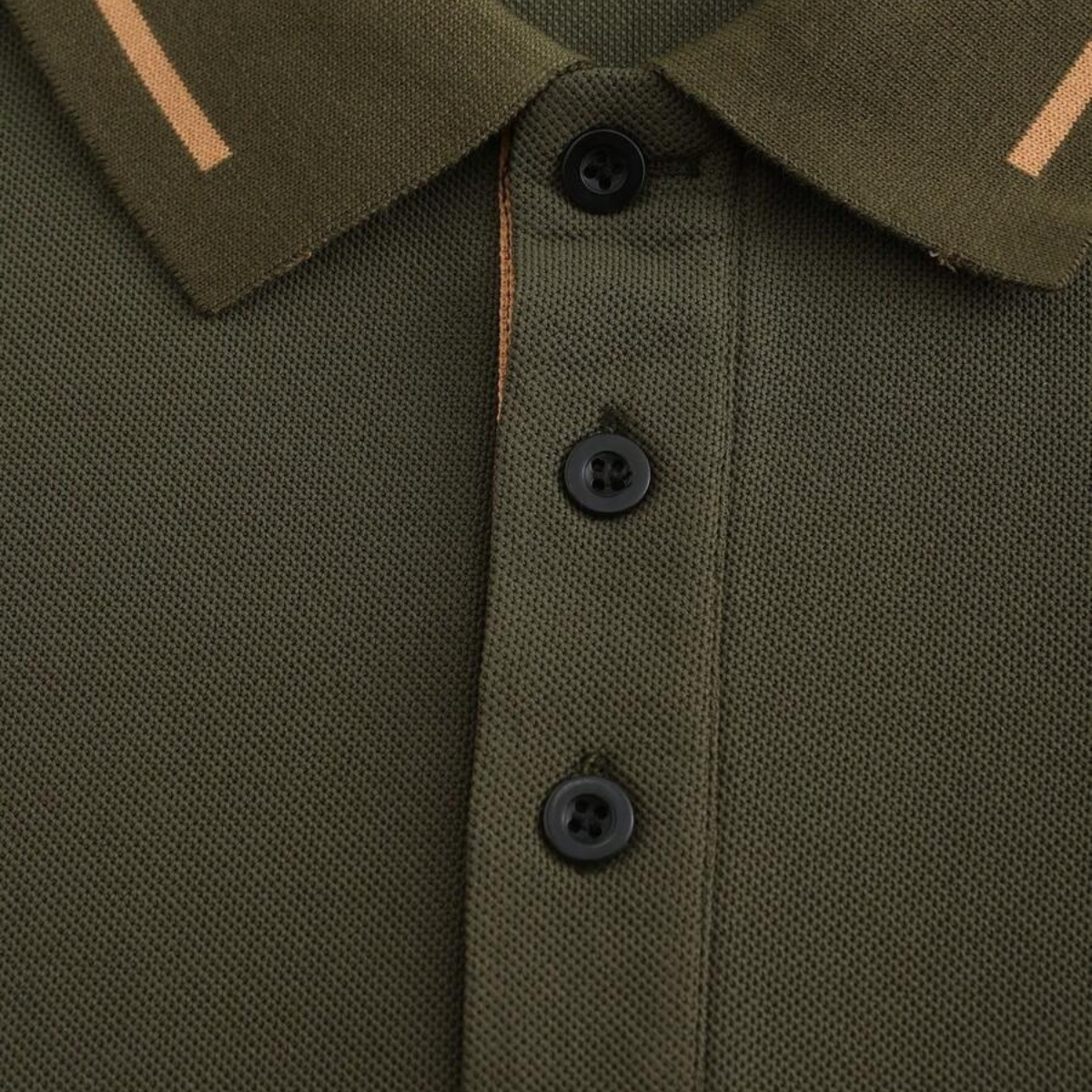 Axel | Men's Polo Shirt Army Green Contrast Trim
