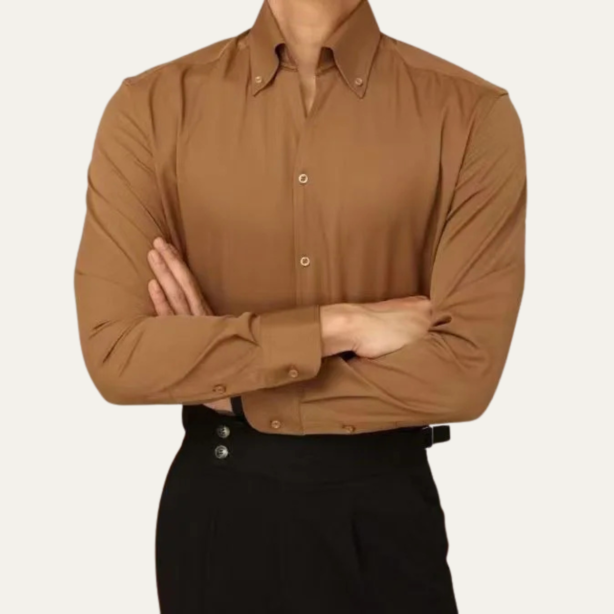 Axel | Men's Dress Shirt Black Button Down Long Sleeve