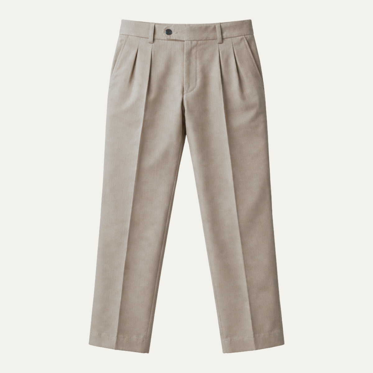 Lars | Men's Pleated Dress Pants Beige