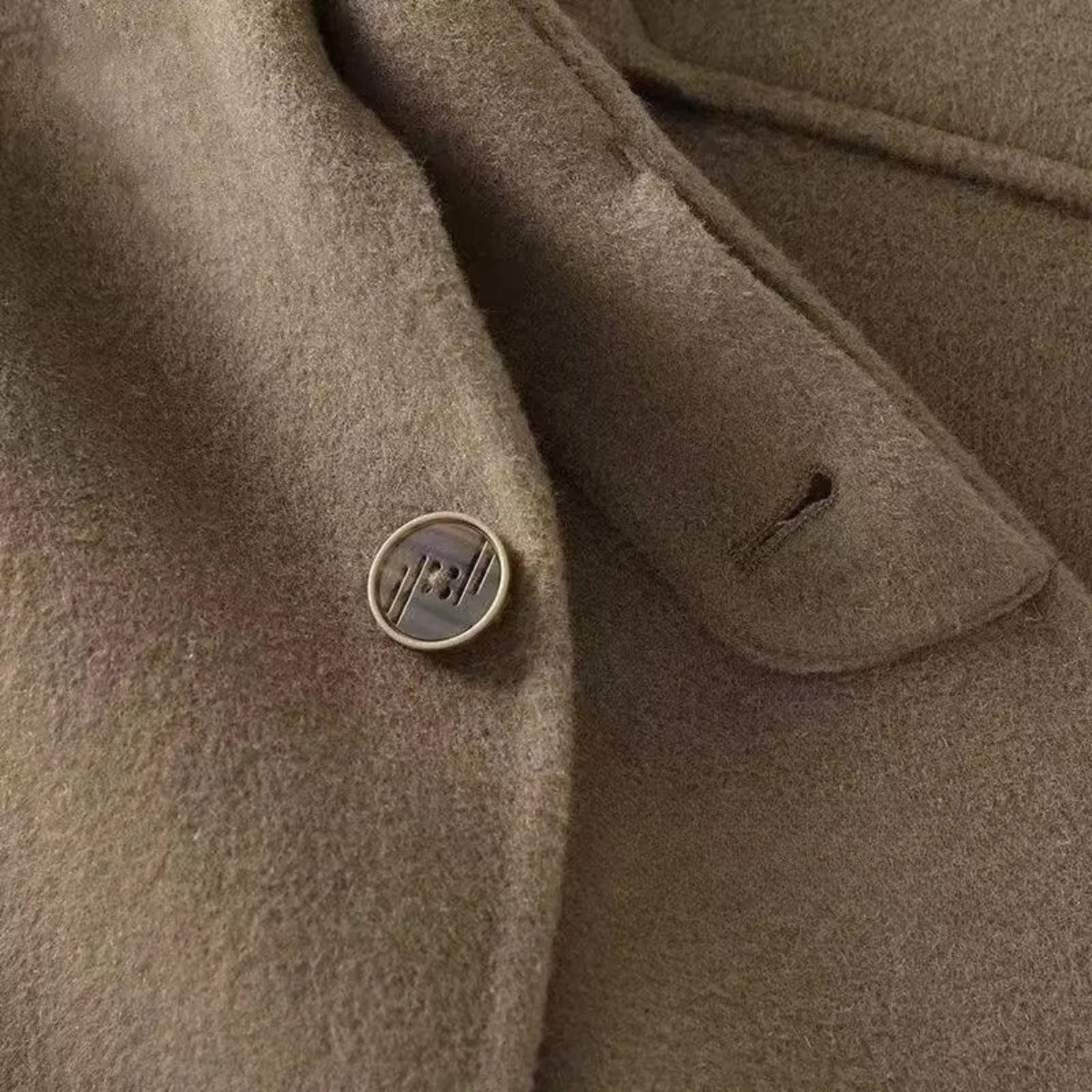 Callum | Men's Wool Casual Blazer Beige Button Front
