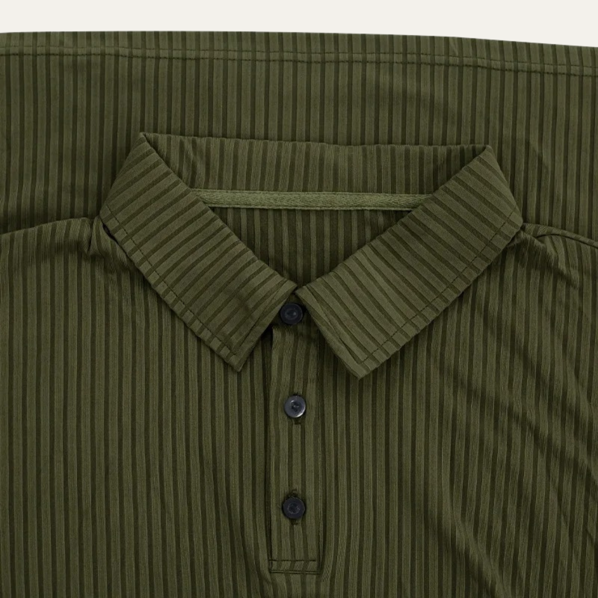 Soren | Men's Ribbed Polo Shirt Black Long Sleeve