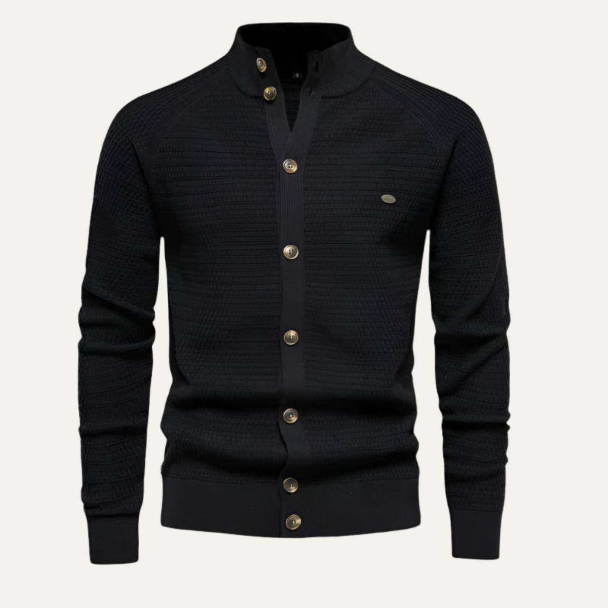 Voss | Men's Cashmere Cardigan Navy Button Front
