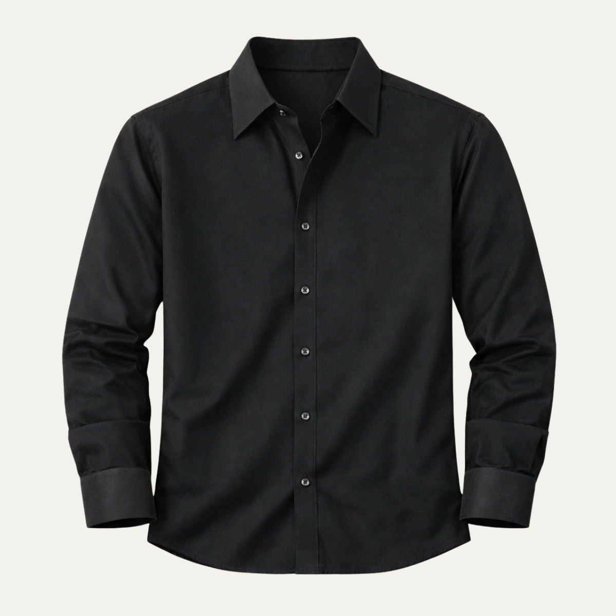Axel | Men's Dress Shirt Black Long Sleeve Button Up