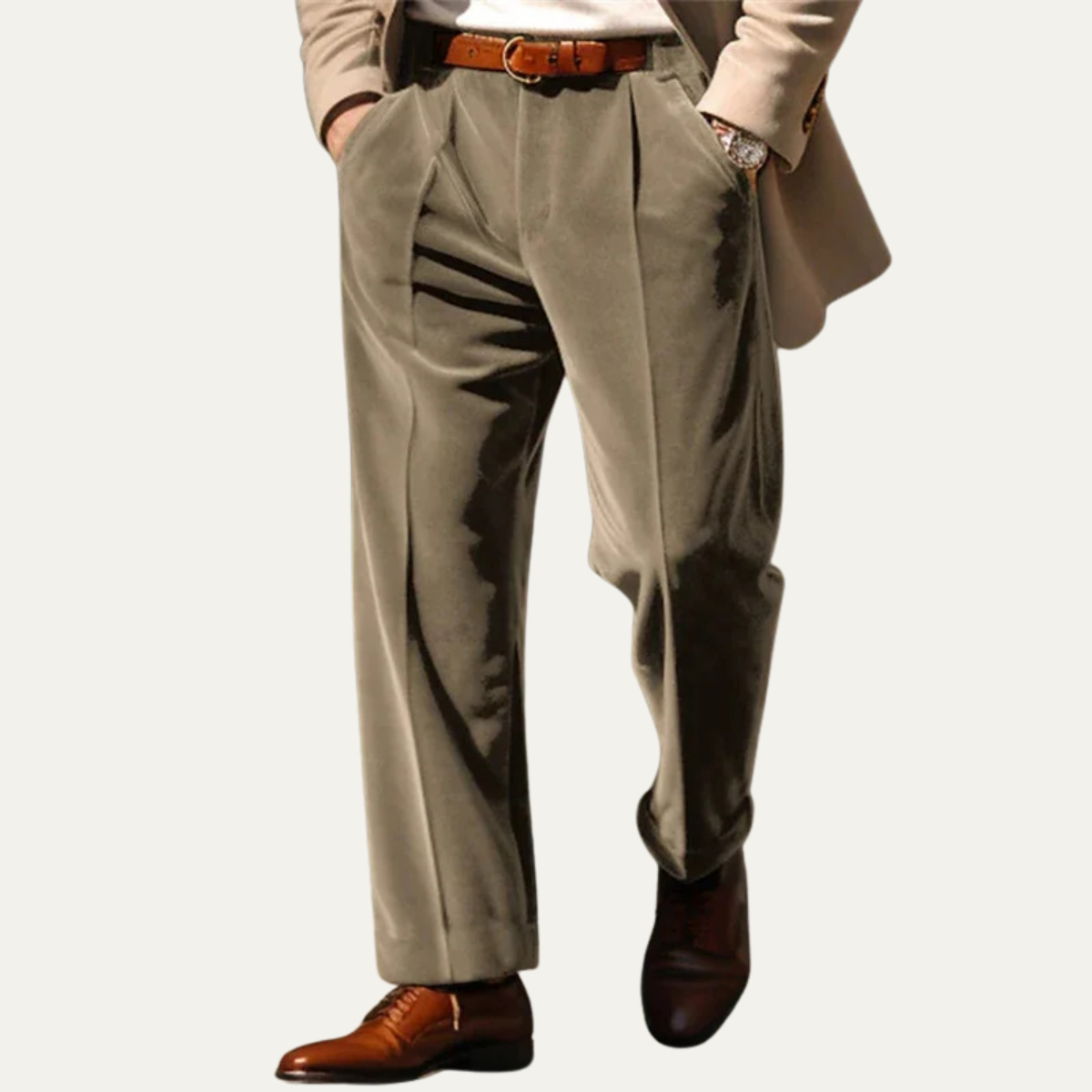 Jasper | Men's Pleated Dress Pants Burgundy