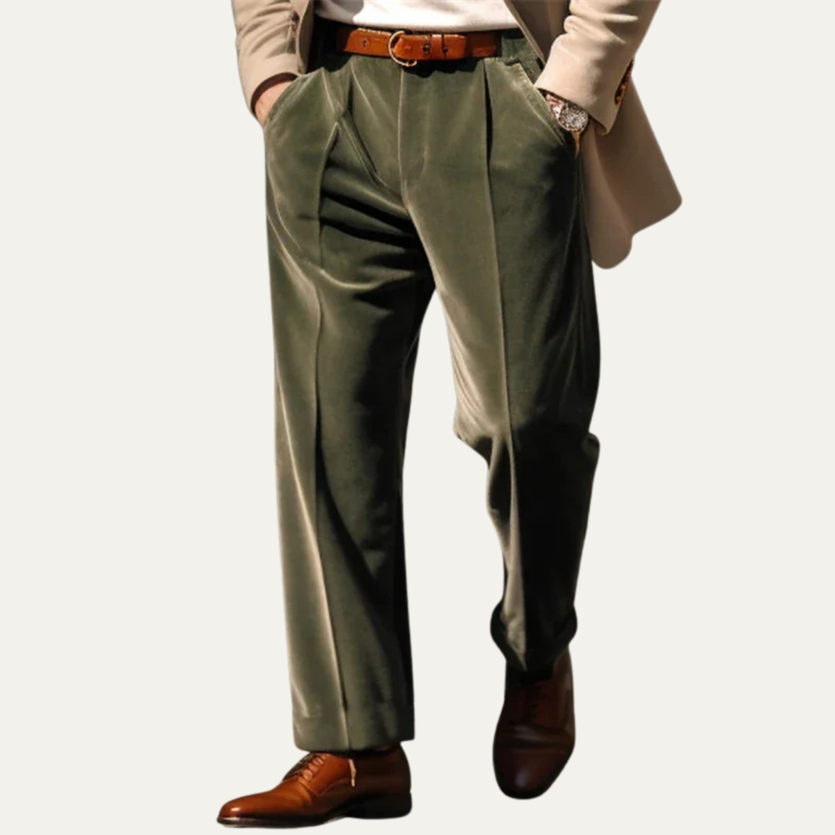 Jasper | Men's Pleated Dress Pants Burgundy
