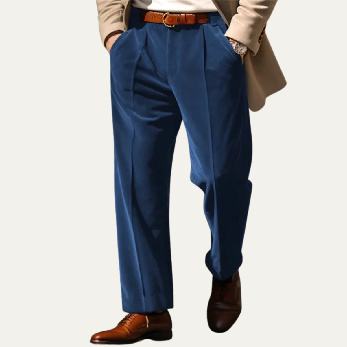Jasper | Men's Pleated Dress Pants Burgundy