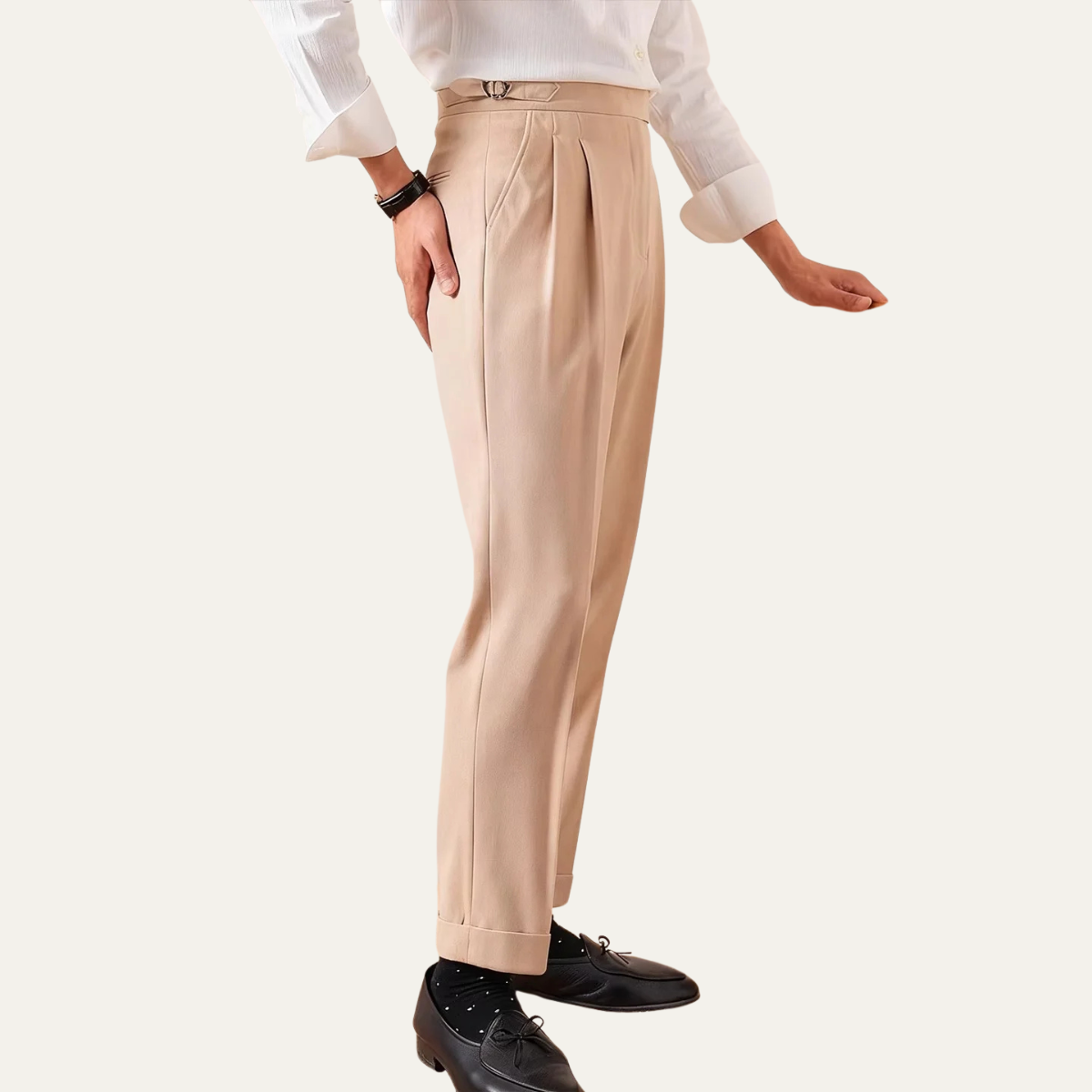 Hugo | Men's Pleated Dress Pants Brown